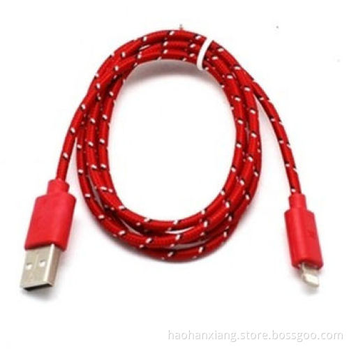 Braided mobile cable for iPhone 5